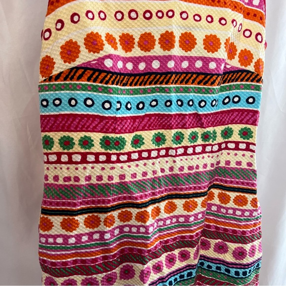 Talbots Retro Floral Stripe Sleeveless Dress, size 8 - Picture 5 of 7